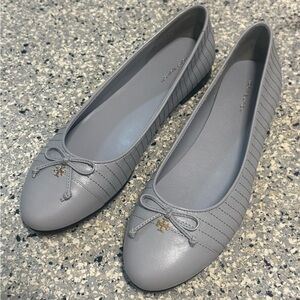 EUC Tory Burch Quilted Cap Toe Ballet Flats - 8.5